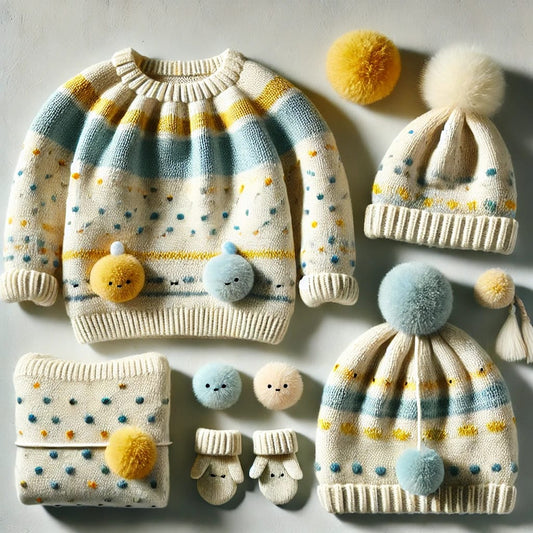 HAND ARTS Handmade Woolen Winter Set for Kids – Cozy Comfort and Adorable Style